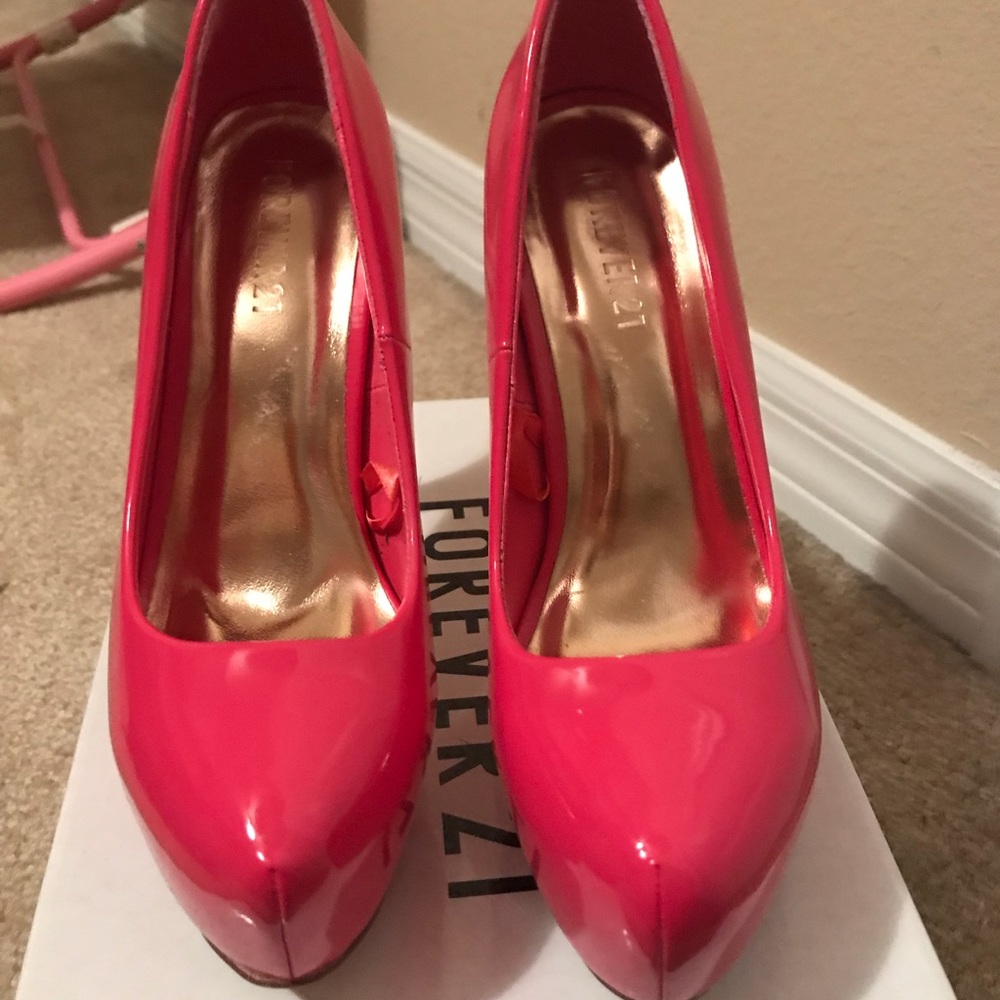 Bright pink heels